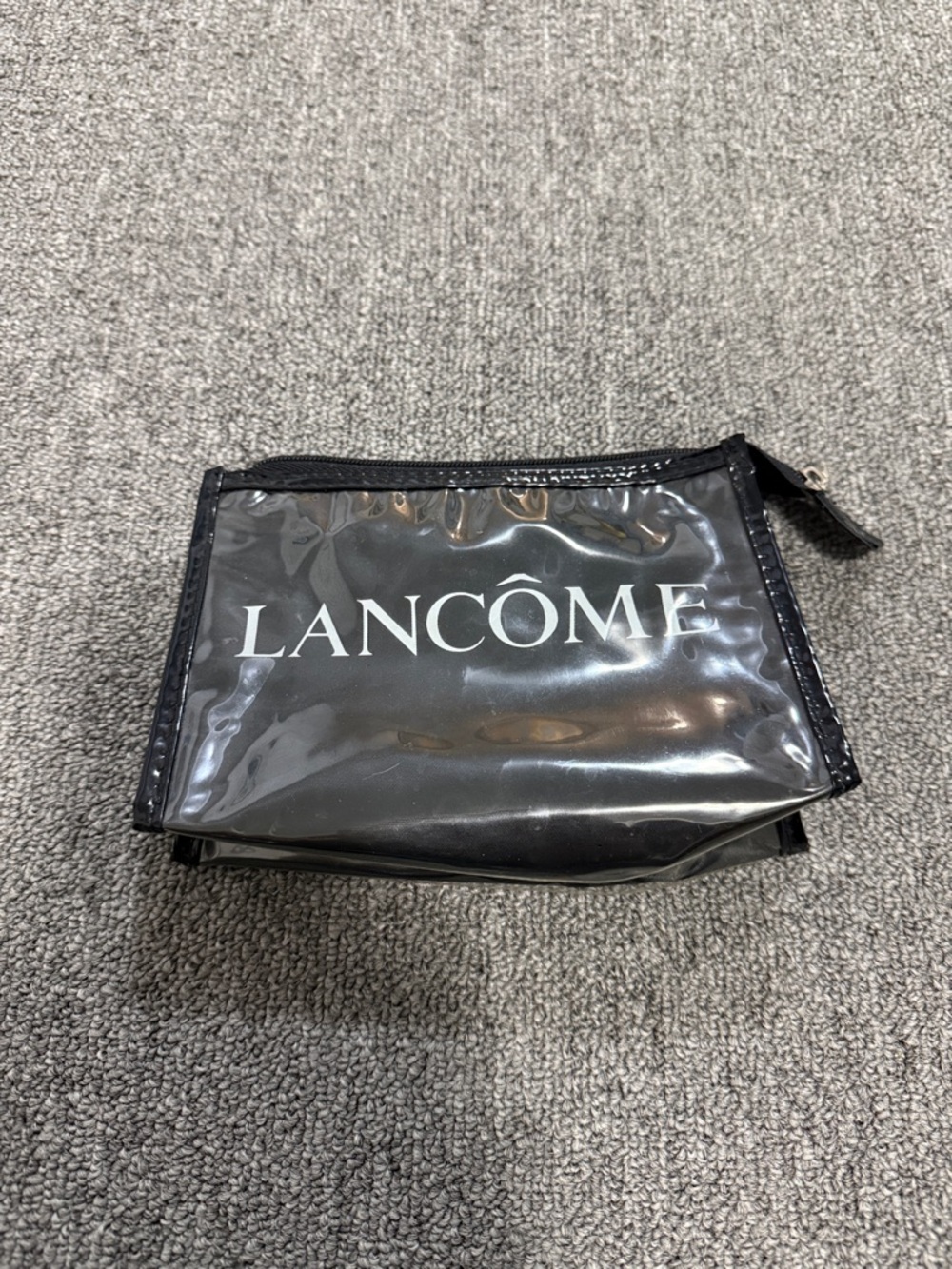 Lancôme Black Clear Front Makeup Pouch